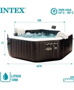 2 - Piscina Idromassaggio SPA Intex Bubble Deluxe 28462 ottagonale