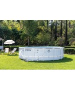 3 - Piscina fuori terra rotonda Intex 26746 Frame Chevron cm 488 x 122