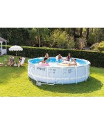 4 - Piscina fuori terra rotonda Intex 26746 Frame Chevron cm 488 x 122