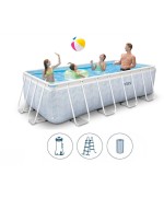 1 - Piscina fuori terra rettangolare Intex 26780 Prisma Frame Chevron 400x200 cm