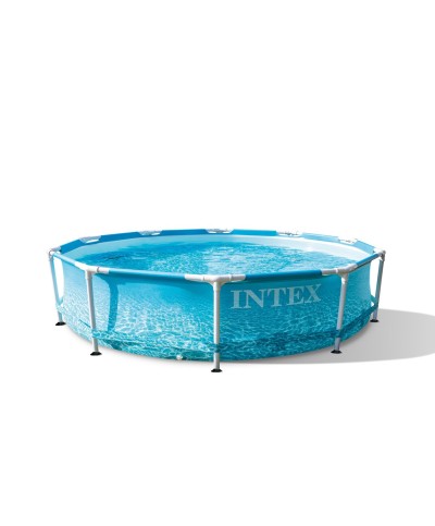 1 - Piscina fuori terra rotonda Intex 28206 Beachside metal Frame 305 x 76 cm