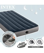 4 - Intex 64781 Materasso gonfiabile singolo pompa a pedale piede airbed