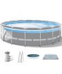 2 - Piscina fuoriterra Intex 26722 Prisma Frame Clearview 427 x 107 cm pompa