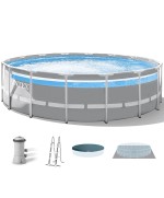 2 - Piscina fuoriterra Intex 26722 Prisma Frame Clearview 427 x 107 cm pompa