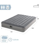 4 - Intex 64114 materasso gonfiabile matrimoniale pompa USB Dura-Beam Airbed