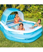 3 - Piscina Swim Center Family Sunshade Intex 57186NP con Tettoia Parasole
