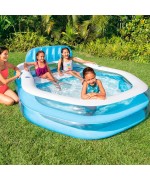 4 - Piscina Swim Center Family Sunshade Intex 57186NP con Tettoia Parasole