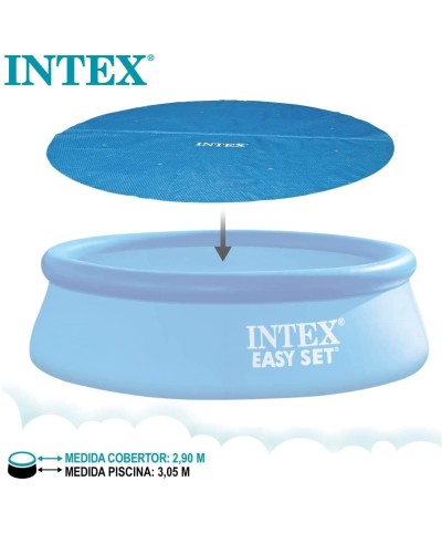 1 - Telo solare termico Intex 28011 piscina rotonda Easy Set e Frame cm 305