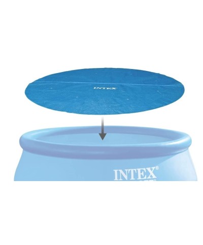 1 - Telo solare termico Intex 28013 piscina rotonda Easy Set e Frame cm 457