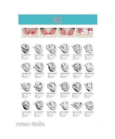 1 - SILIKOMART STAMPO FORMA 26 LETTERE ALFABETO SUGARFLEX LETTER SILICONE