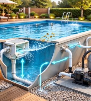 Uso dello skimmer per piscine